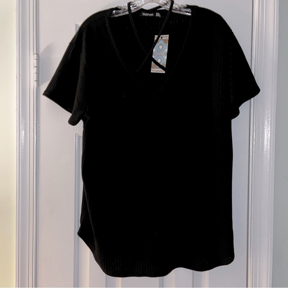 Black Crisscross Top